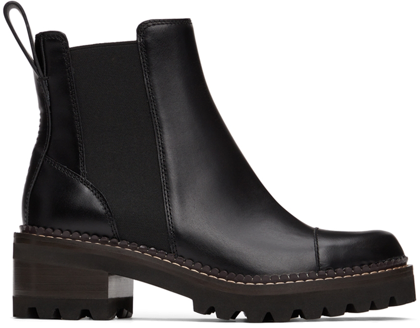 See by Chloé: Black Mallory Ankle Boots | SSENSE