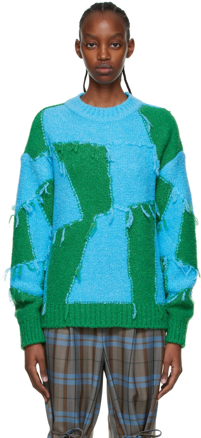 Andersson Bell Blue & Green Acrylic Sweater