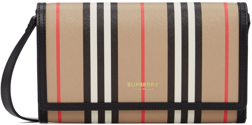 Burberry Beige Icon Stripe Shoulder Bag