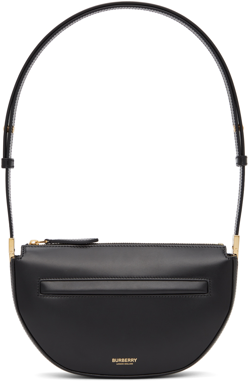 Burberry: Black Mini Zip Olympia Bag | SSENSE
