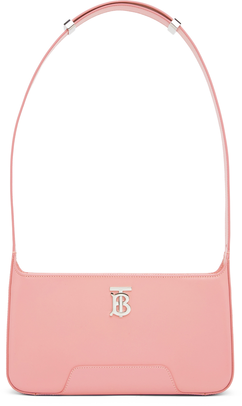 Burberry: Pink Medium TB Shoulder Bag | SSENSE