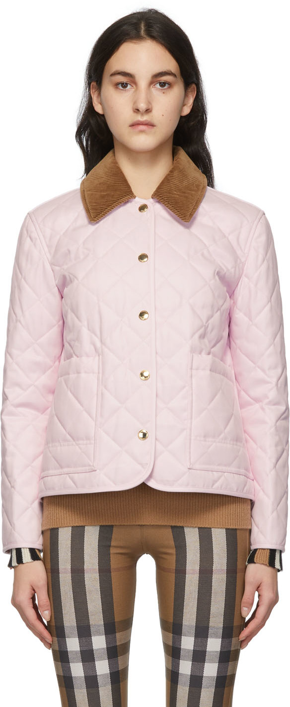 Burberry Reversible Pink Diamond Quilted Barn Jacket