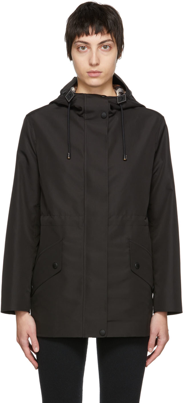 Burberry Black Lightweight Hooded Jacket