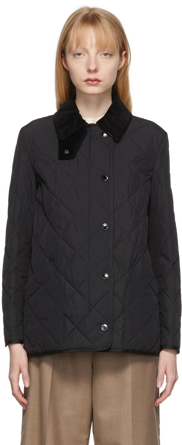 Burberry Black Quilted Cotswold Barn Jacket