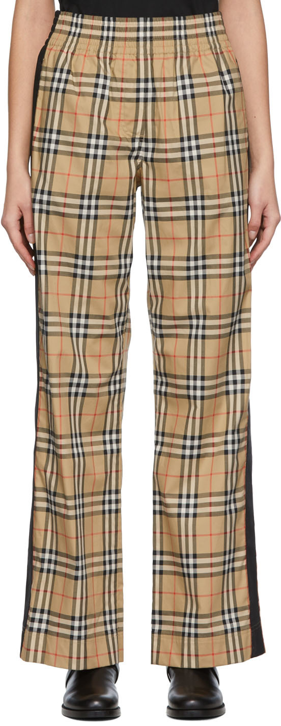 BURBERRY: trousers for women - Brown  Burberry trousers 8072242 online at