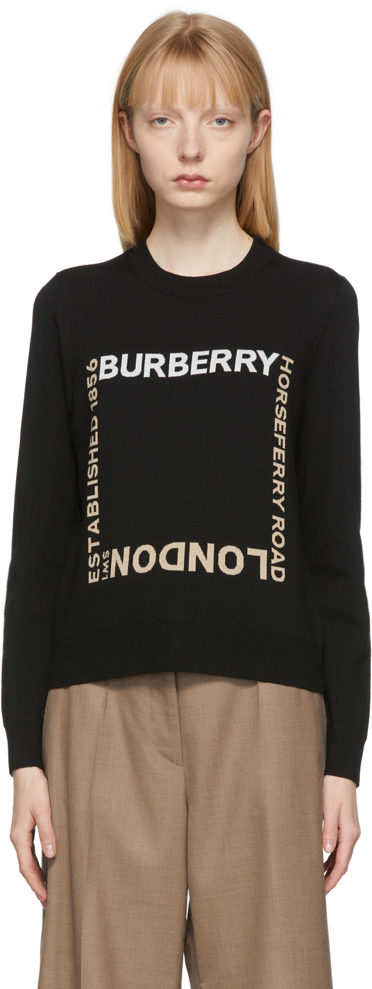 Burberry Black Horseferry Allyn Sweater