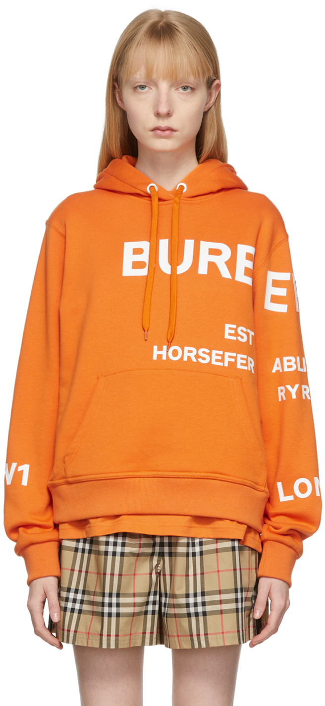 Burberry Orange Horseferry Hoodie