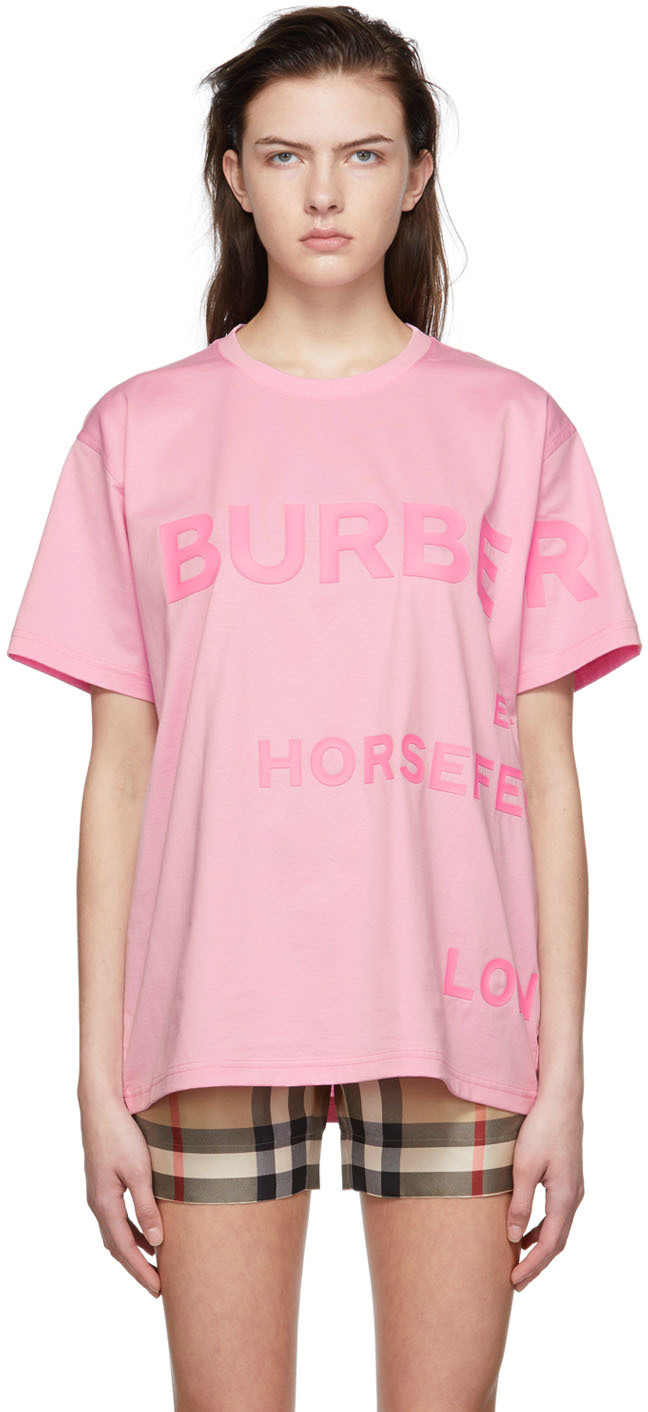 Burberry Pink Cotton T-Shirt