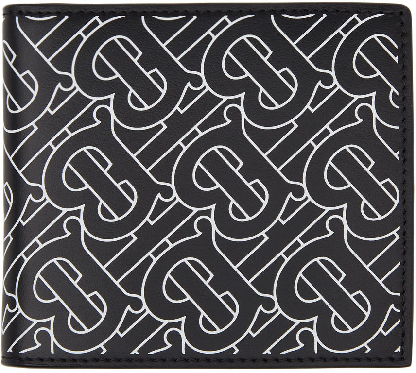 Burberry Black Monogram Print International Wallet