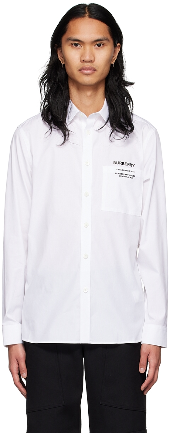 burberry white button up shirt