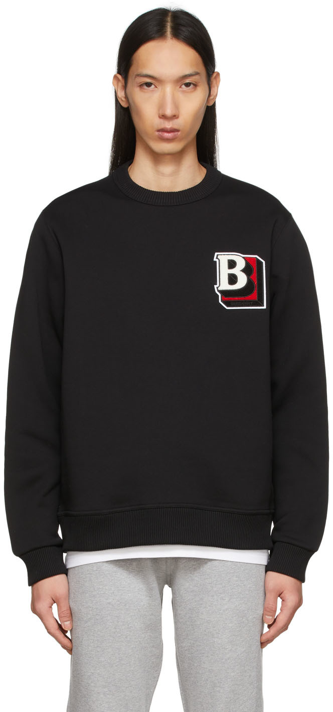 Hævde dominere Accepteret Burberry: Black Letter Graphic Sweater | SSENSE