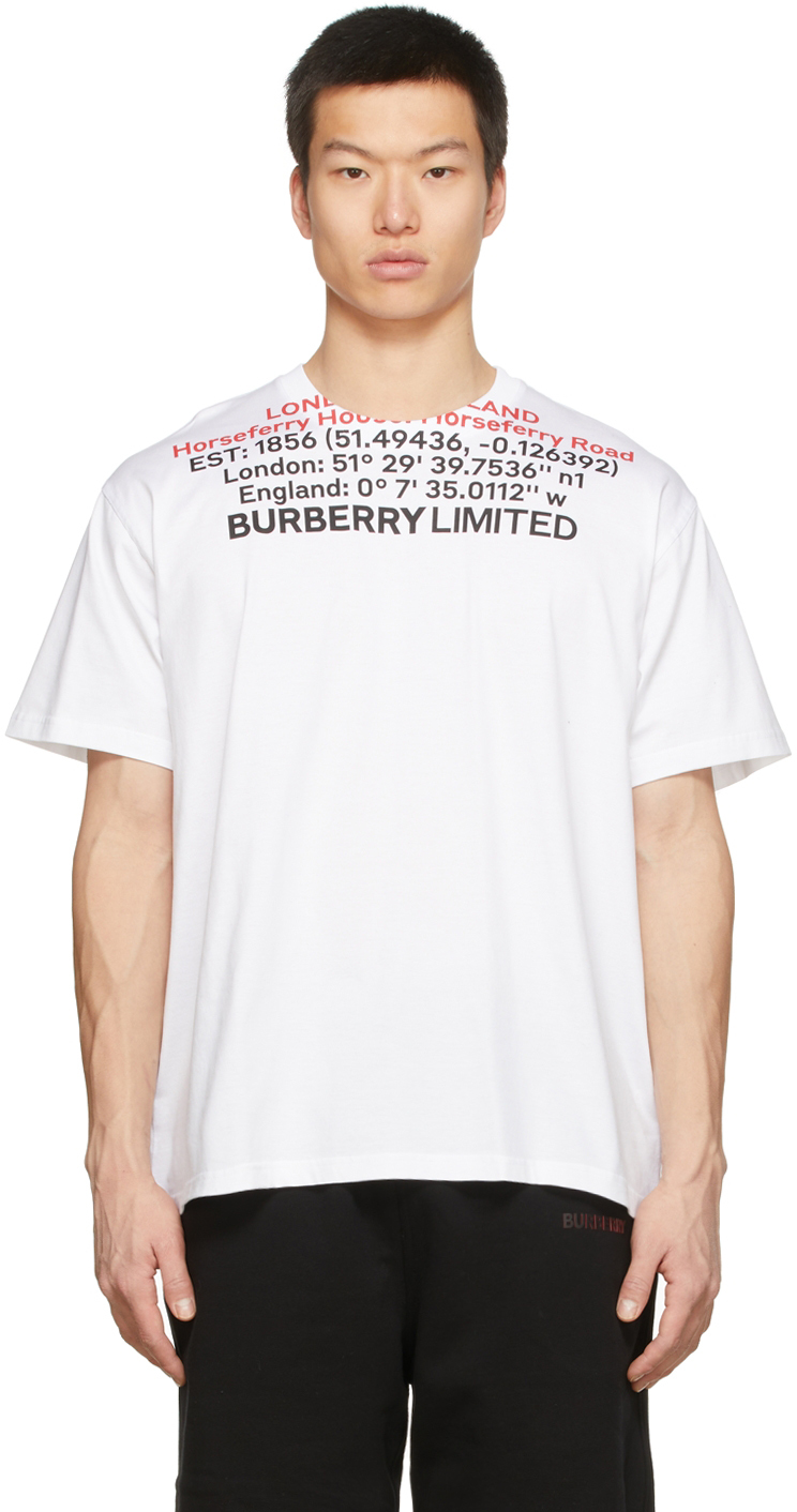 Burberry White Jensen T-Shirt