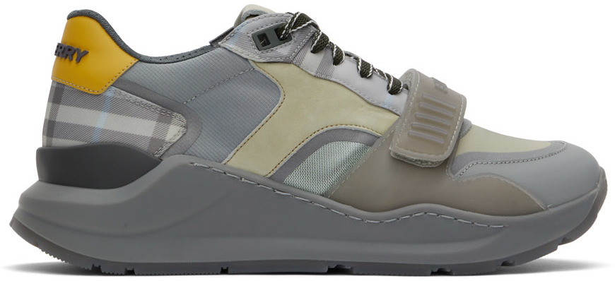 Burberry: Gray Ramsey Sneakers | SSENSE