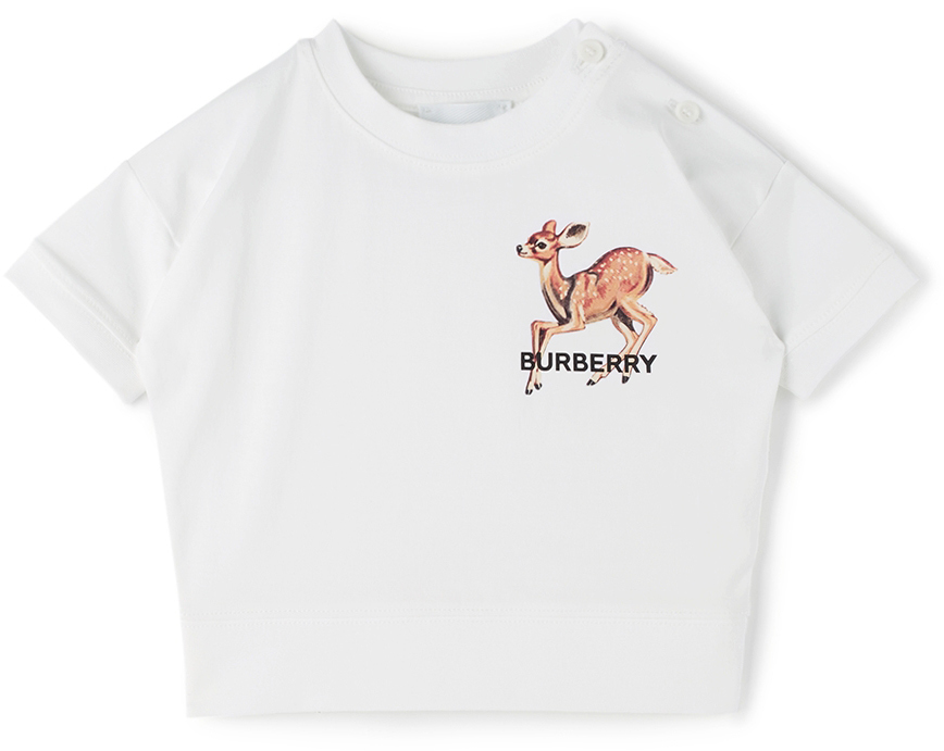 Burberry Baby White Deer T-Shirt