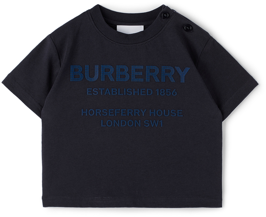 Baby Navy Horseferry T-Shirt Ssense Abbigliamento Top e t-shirt T-shirt T-shirt a maniche corte 