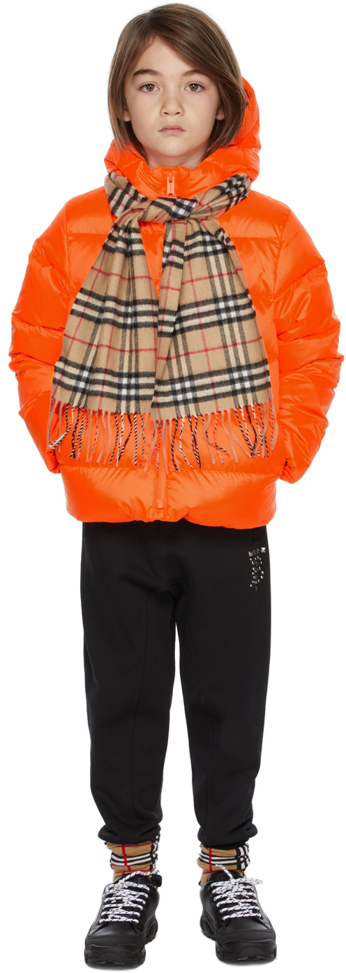 Burberry Kids Black Studded Monogram Jogging Lounge Pants