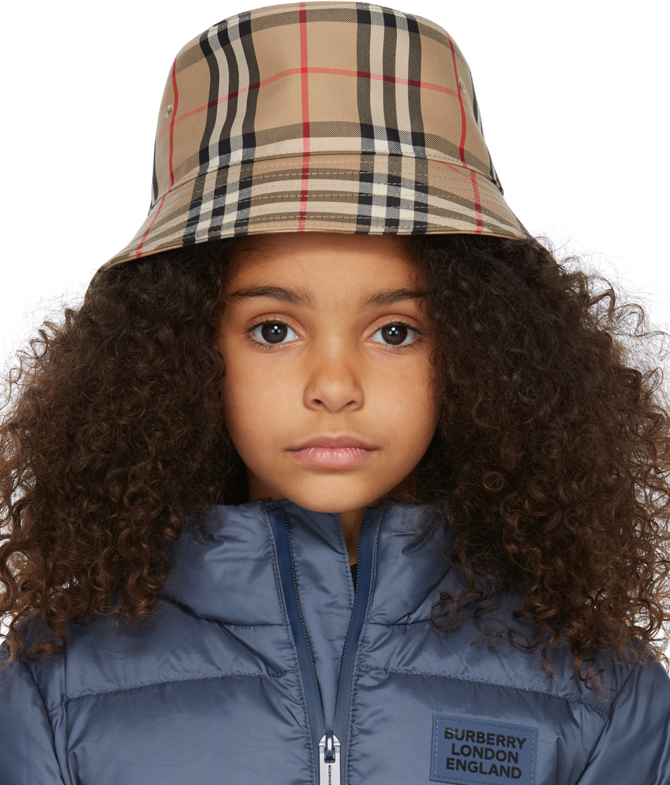 Burberry Kids Beige Gabriel Bucket Hat