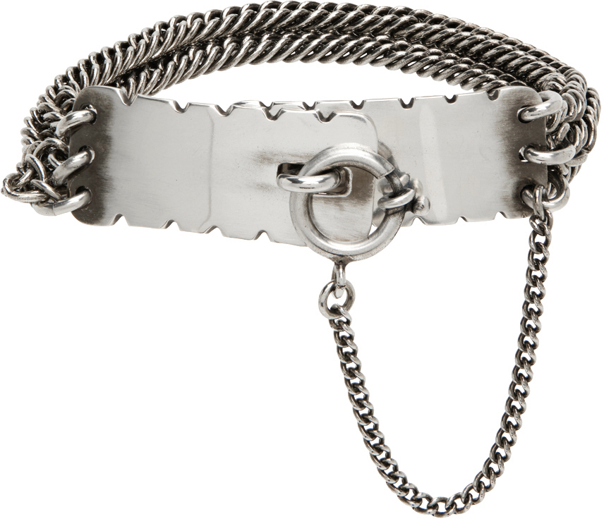 Silver Constance Locking Bracelet