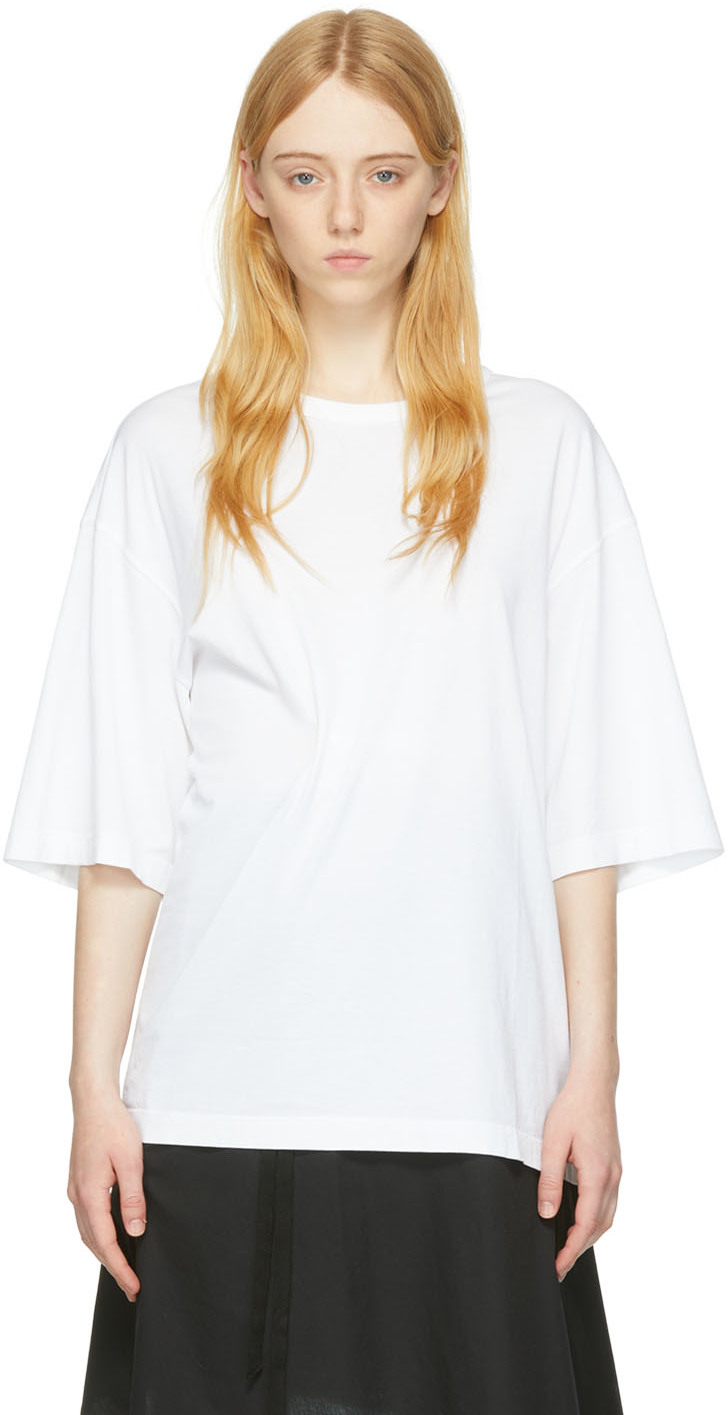 Ann Demeulemeester: ホワイト コットン Tシャツ | SSENSE 日本