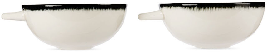 Ann Demeulemeester Black & White Serax Edition Porcelain Espresso Cup Set In Var A