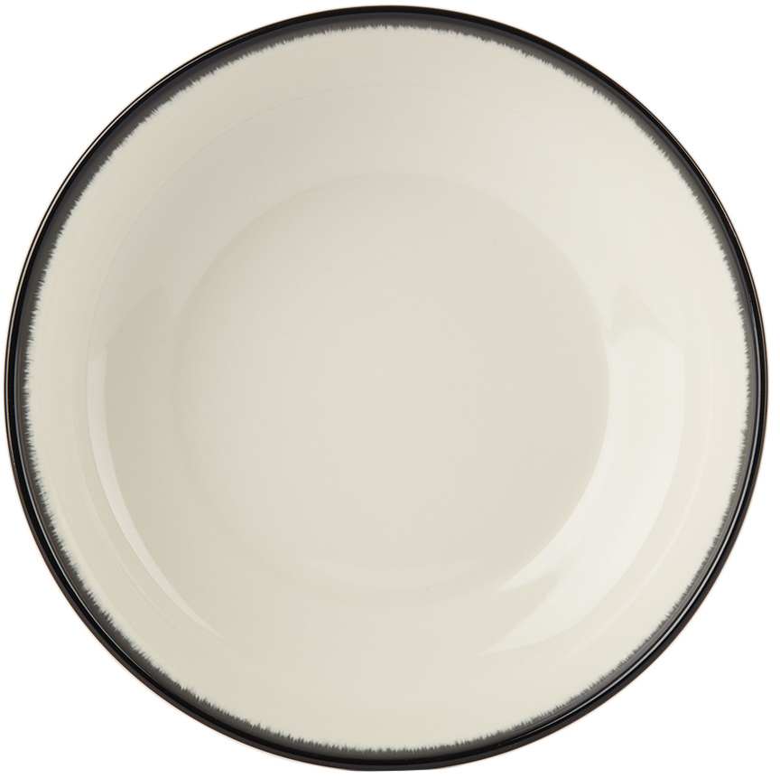 Ann Demeulemeester Off-white & Black Serax Edition Small Dé High Plate Set In Var A
