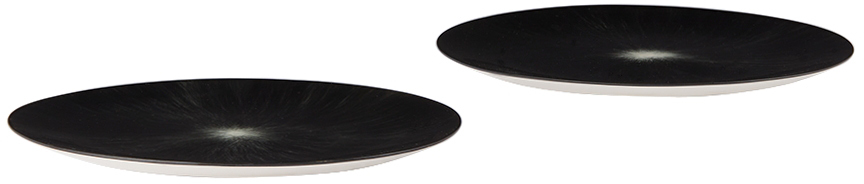 Ann Demeulemeester Black & Off-white Serax Edition Dé Desert Plate Set In Var 6