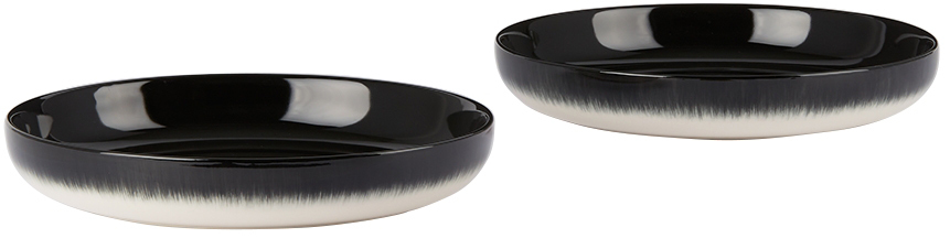 Ann Demeulemeester Black Serax Edition Dé High Plate Set In Var B
