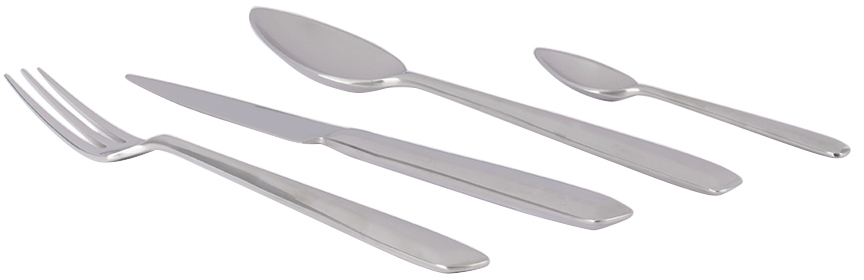 Ann Demeulemeester Stainless Steel Serax Edition Zoë Matt Cutlery Set In Zoe Matt (silver)