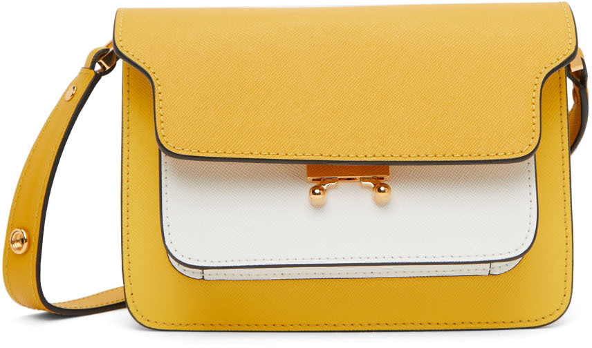 Yellow Trunk Shoulder Bag by Marni on Sale