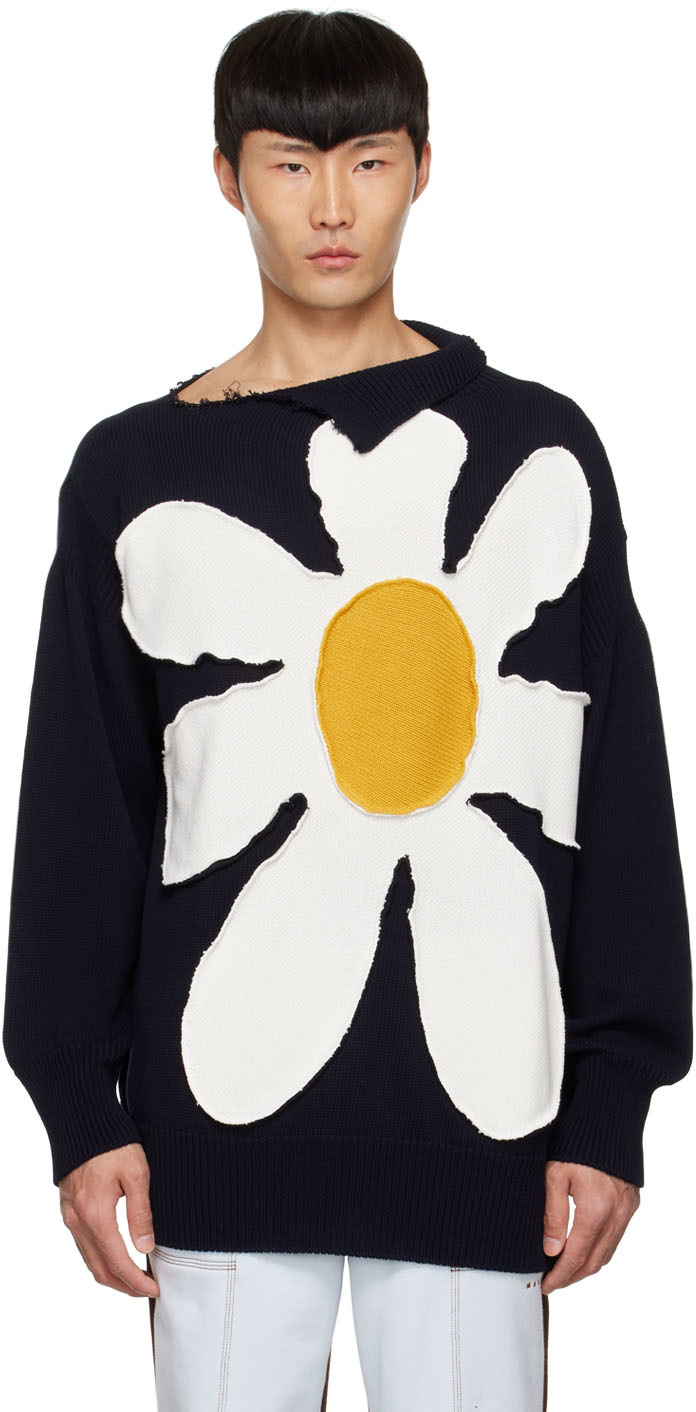 Marni Flower Print Sweatshirt In Blue