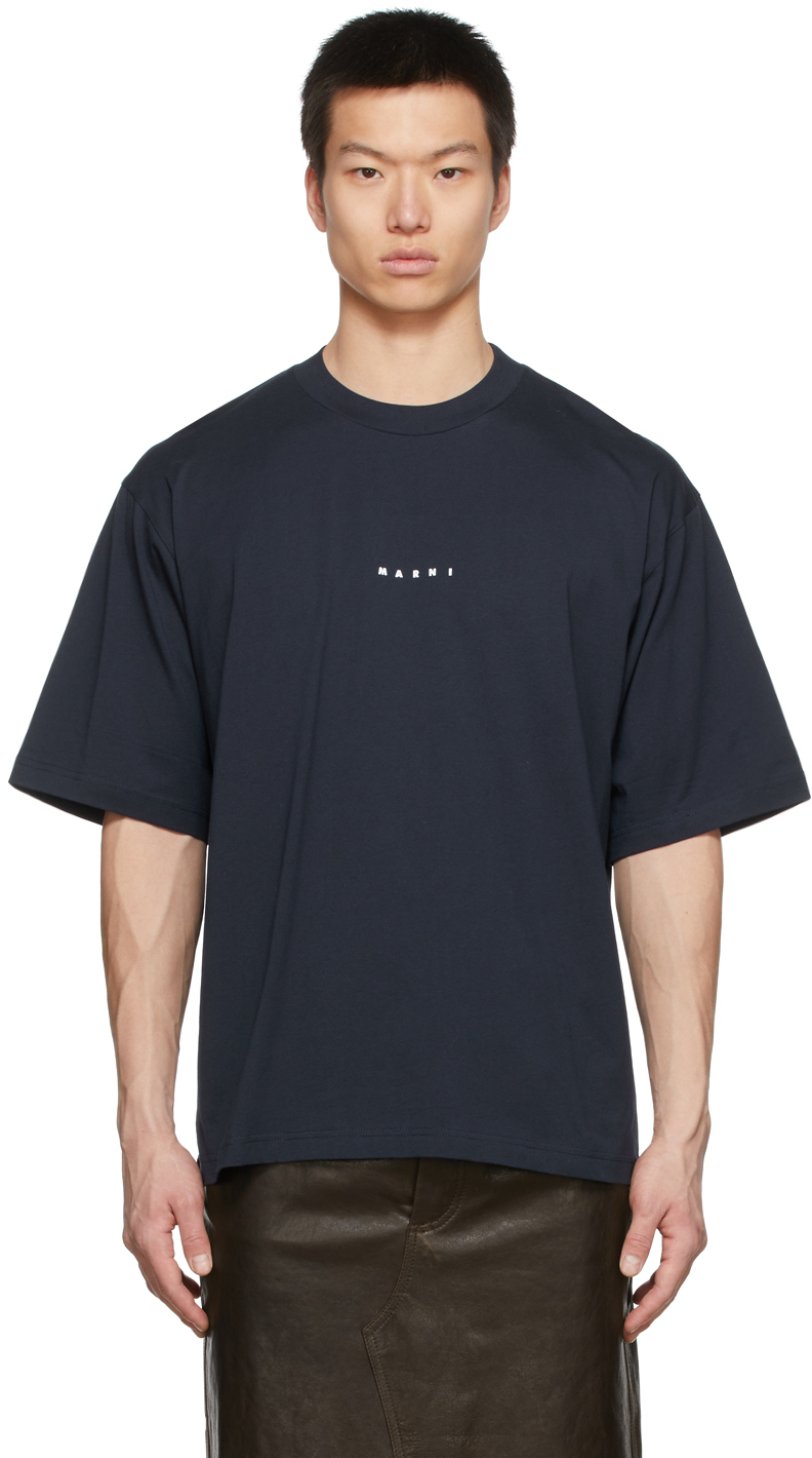 Marni Oversize Cotton T-shirt in Red Mens T-shirts Marni T-shirts for Men Blue 