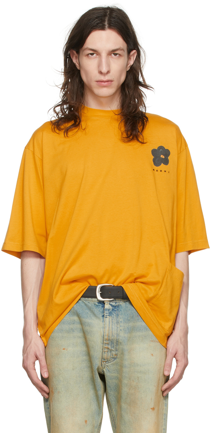 Marni Yellow Cotton T-Shirt