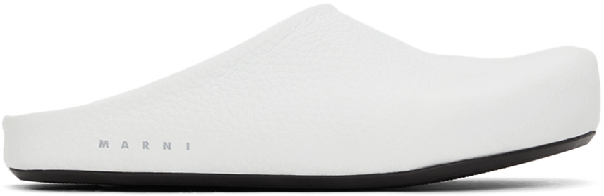 White Fussbett Sabot Slippers SSENSE Men Shoes Slippers 