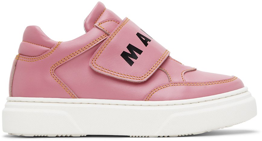 Marni Kids Pink Velcro Strap Sneakers In 3 Pink