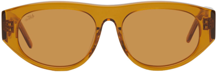 Akila Orange Bricks & Wood Edition Halldale Sunglasses In Maple Frame / Maple