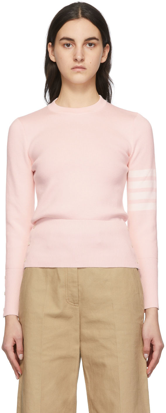 Pink Classic Milano Stitch 4-Bar Sweater