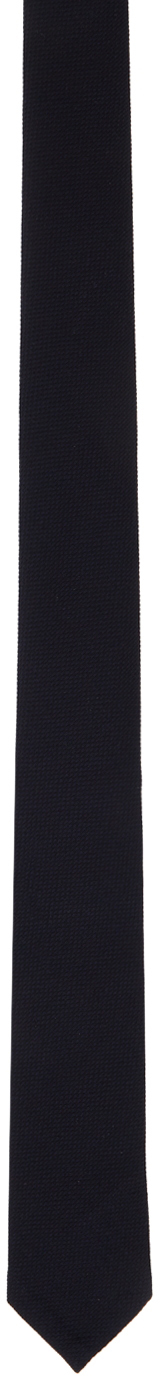 Thom Browne Navy Wool Tie In 415 Navy