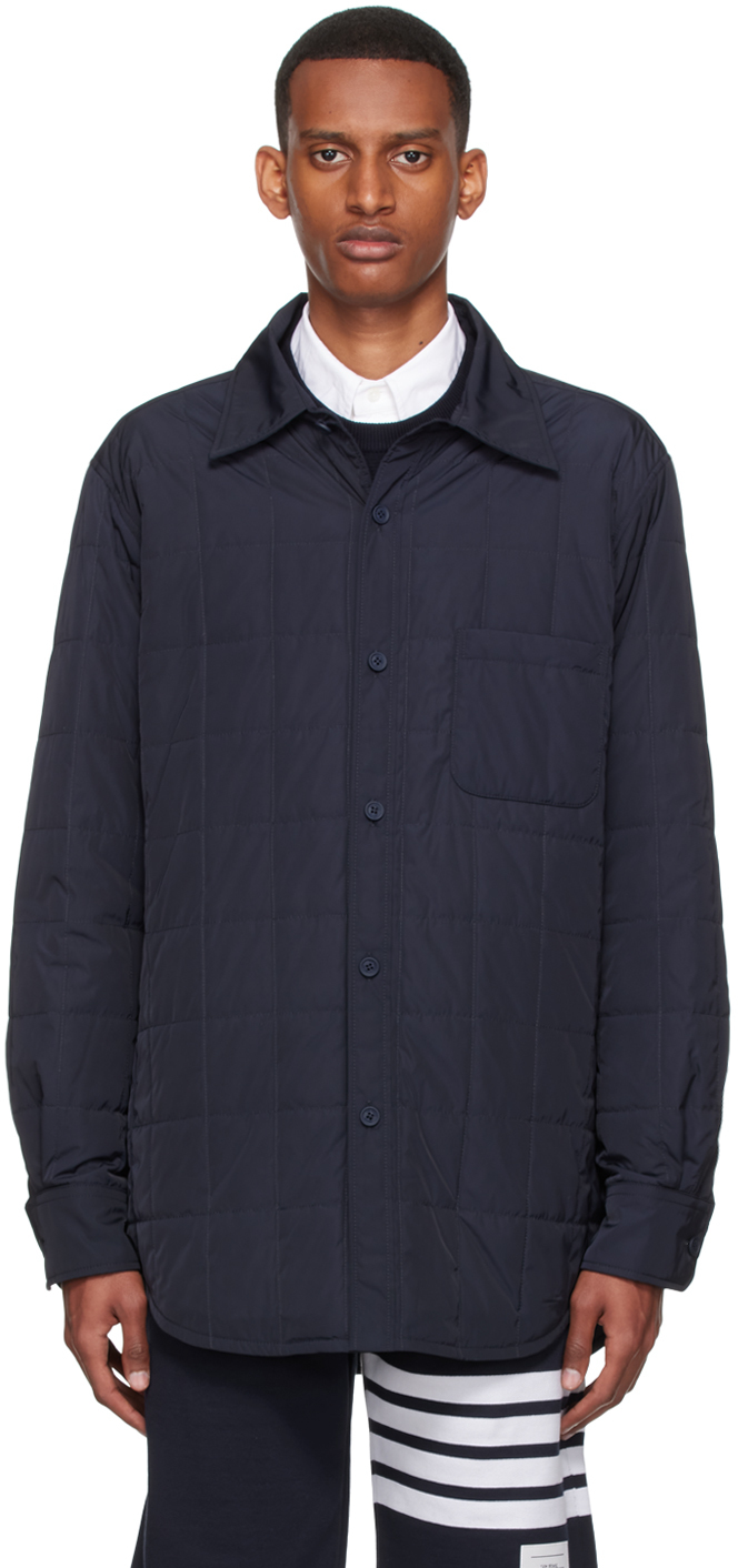 Navy Polyester Down Jacket