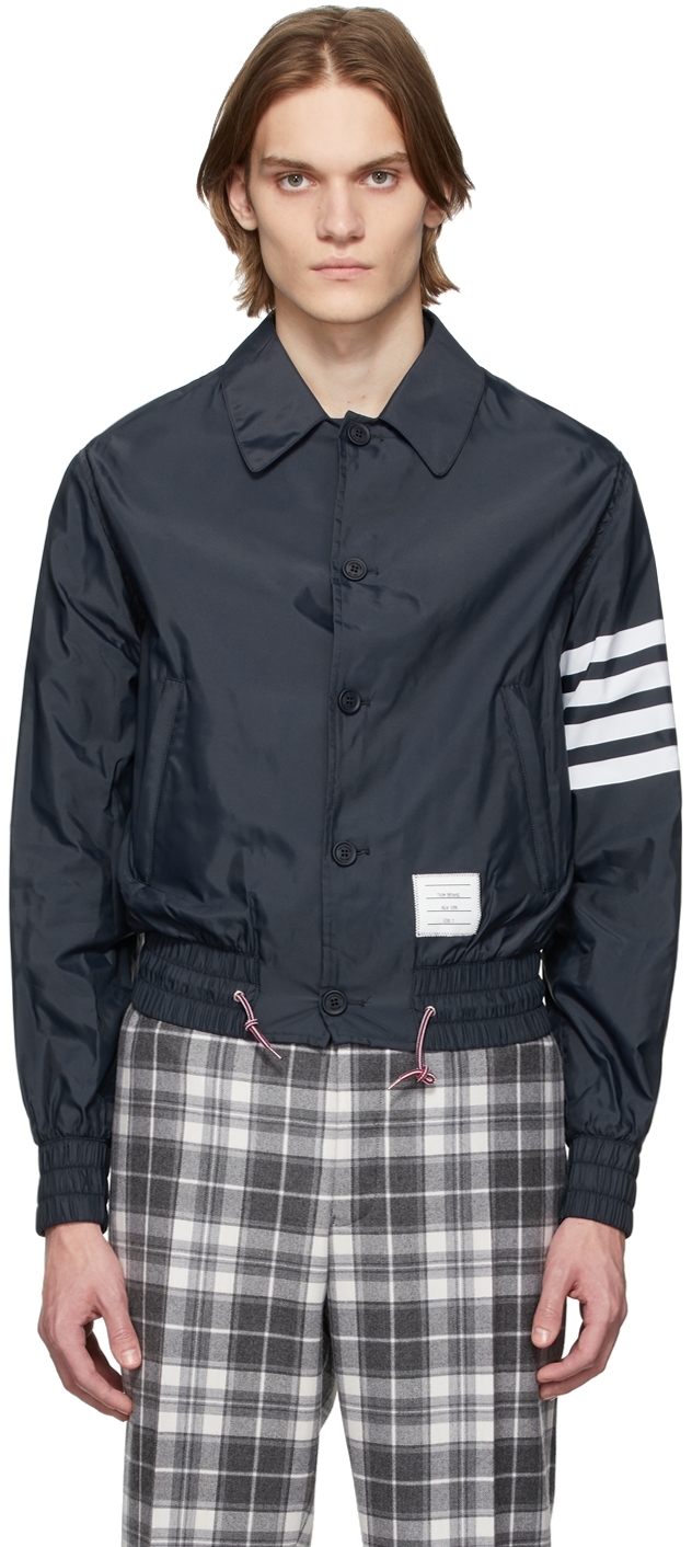 Boxy Checkerboard Melton Pu Varsity Jacket