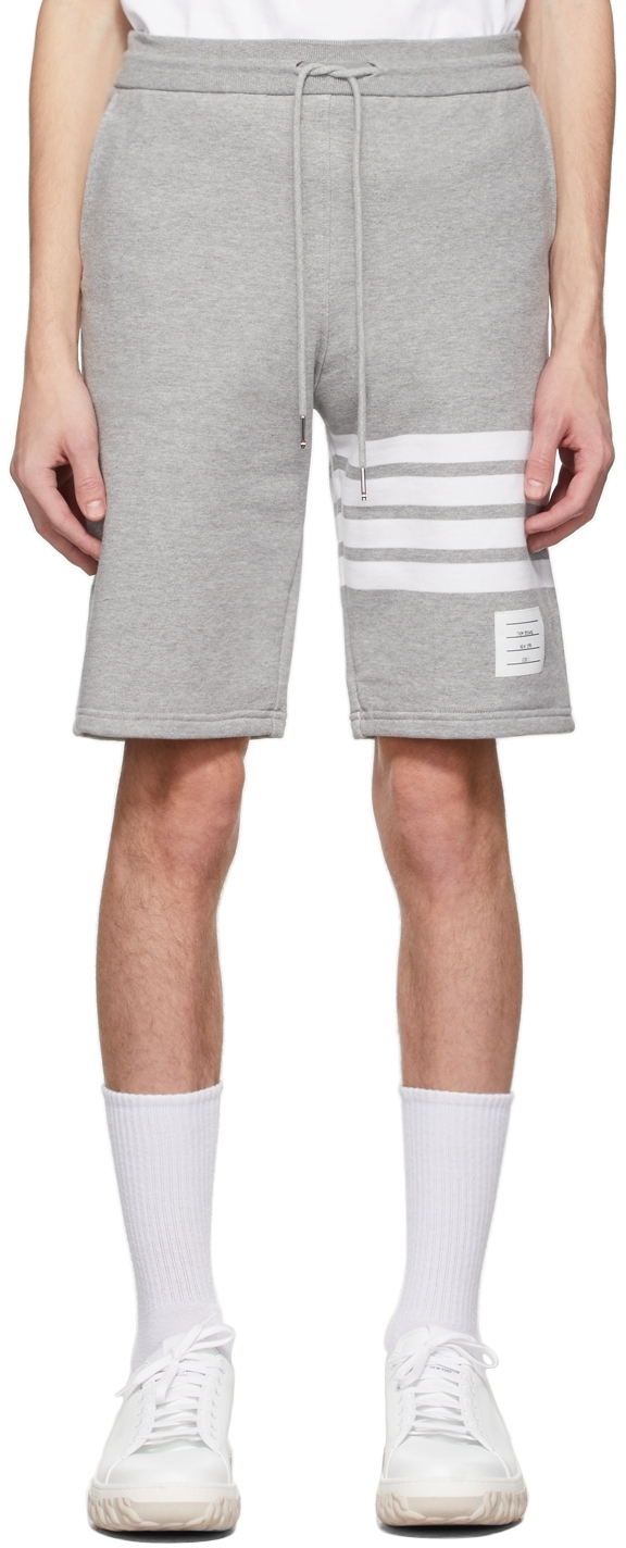 Grey Engineered 4-Bar Sweat Shorts