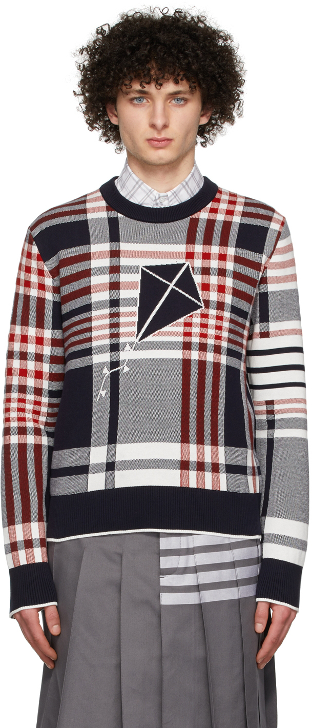 Thom Browne Multicolor 4-bar Kite Sweater In Red | ModeSens