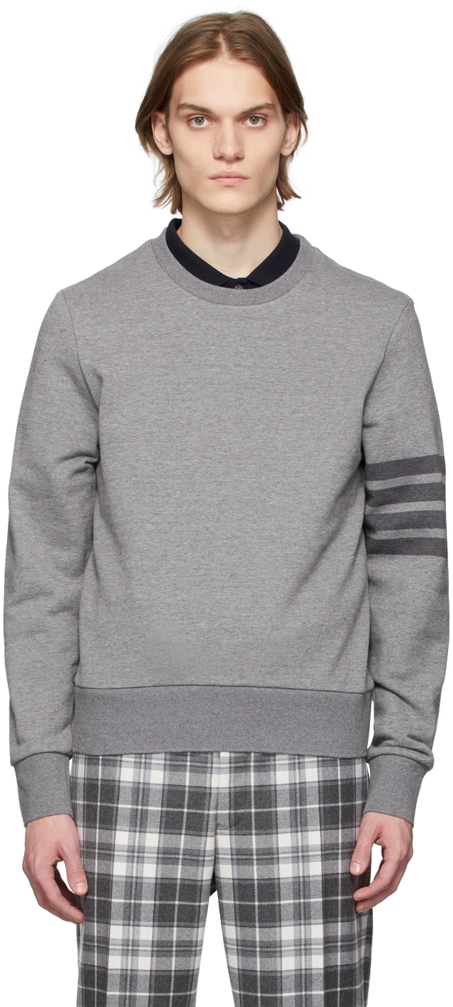 Grey Classic Loopback 4-Bar Sweatshirt