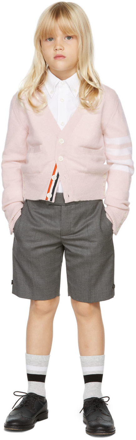 Kids Pink Cashmere 4-Bar V-Neck Cardigan Ssense Abbigliamento Maglioni e cardigan Cardigan 