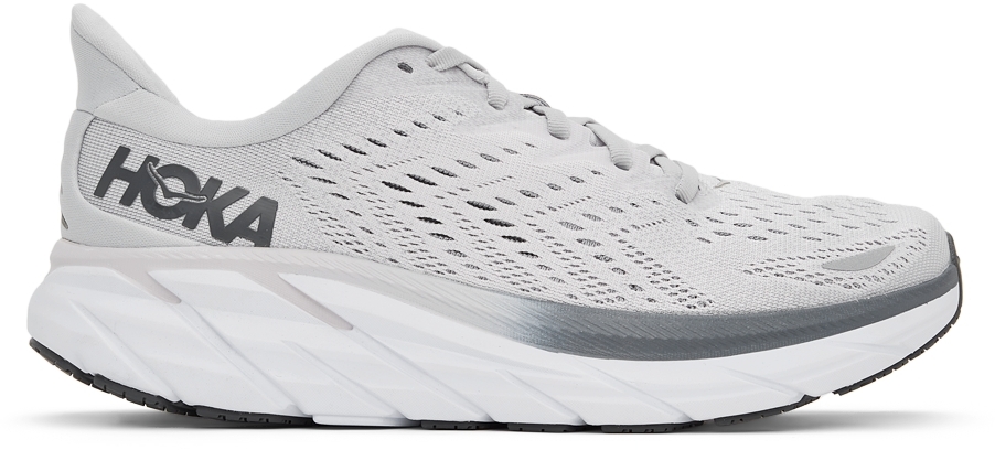 Grey Clifton 8 Sneakers by Hoka One One on Sale