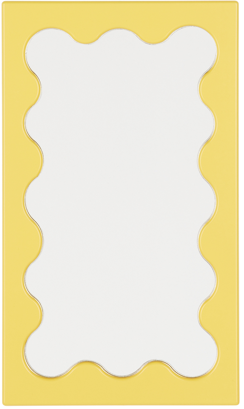 Gustaf Westman Objects Ssense Exclusive Yellow Curvy Micro Mirror In Bright Yellow