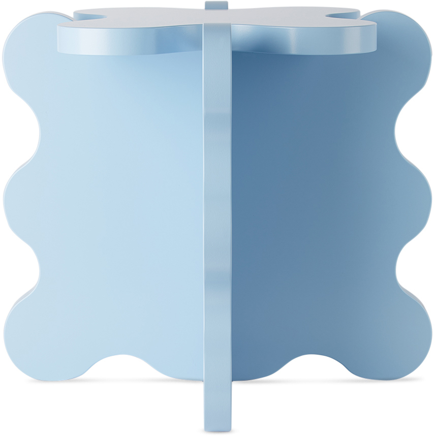 Gustaf Westman Objects Ssense Exclusive Blue Mini Curvy Table In Light Blue