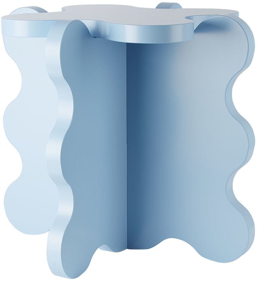 Gustaf Westman Objects Ssense Exclusive Blue Mini Curvy Table In Light Blue