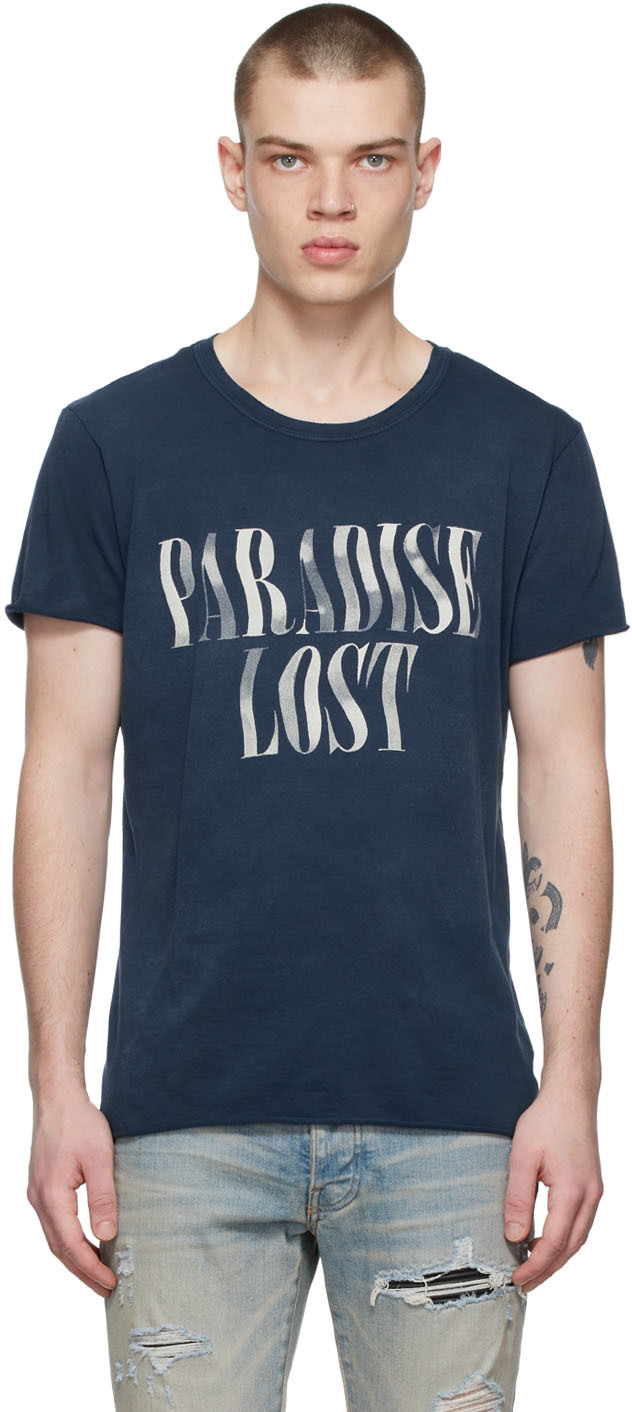 Drikke sig fuld Svag sidde Navy 'Paradise' T-Shirt by Alchemist on Sale