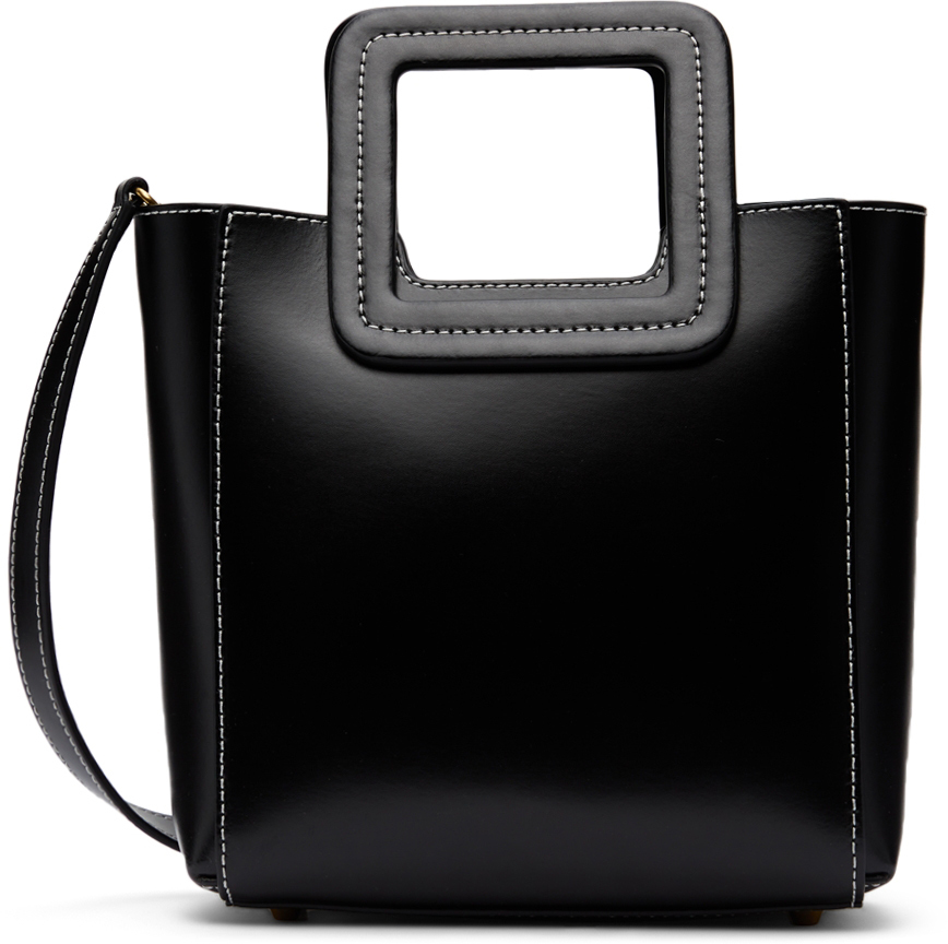 Staud: Black Mini Shirley Bag | SSENSE Canada