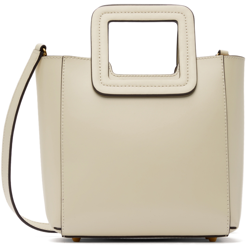 Staud Mini Shirley Handbag In Cream